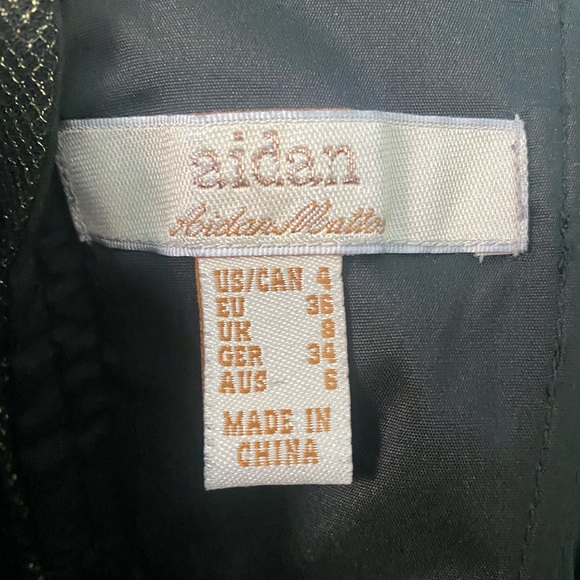 AIDAN MATTOC Black and Gold Dress - Picture 6 of 7